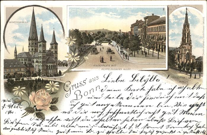 Bonn Rhein Kirche Kaiserplatz Muensterkirche