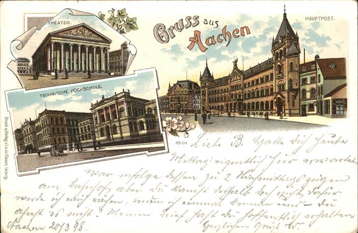 Aachen Hauptpost Technische Hochschule Theater