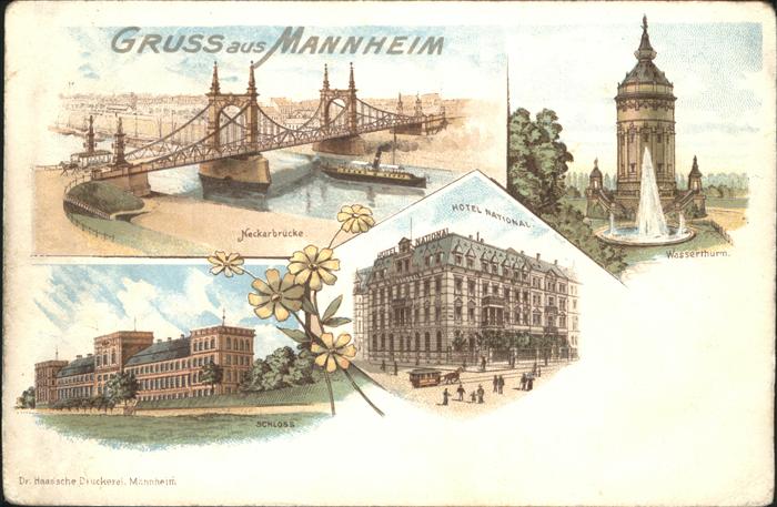 Mannheim Wasserturm Hotel National Neckarbrücke