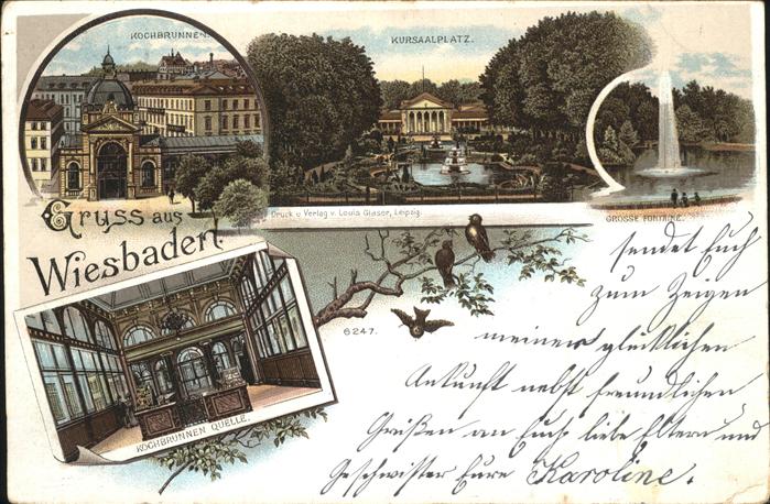 Wiesbaden Kursaalplatz Kochbrunnen Quelle