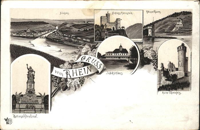 Bingen Rhein Ruine Ehrenfels Mäusethurm Schloss Rhei