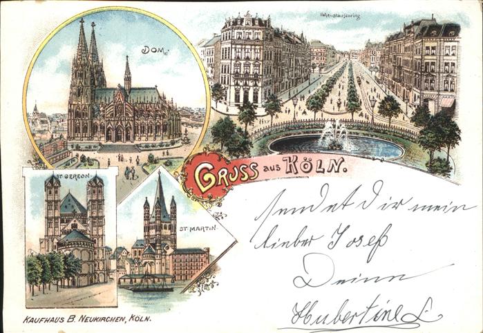 Koeln Rhein Dom St. Georgen Kirche Kaufhaus Neukirchen