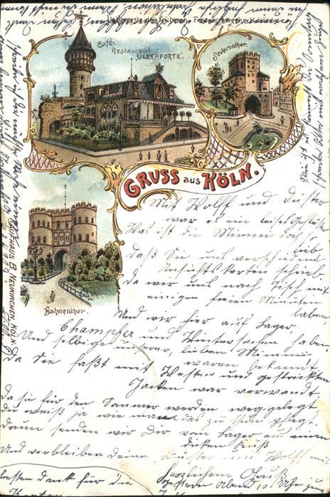 Koeln Rhein Severinthor Restaurant Ulrepforte