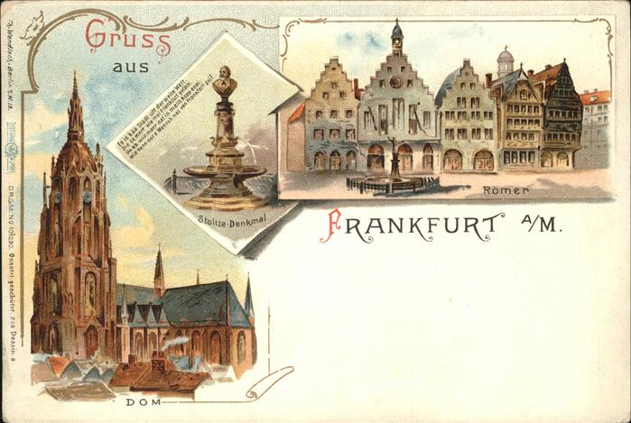 Frankfurt Main Römer Stoltze Denkmal Dom