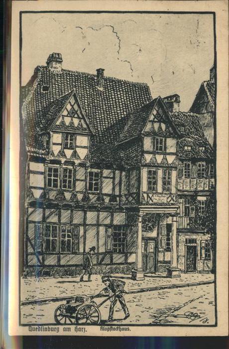 Quedlinburg Klopftockhaus Federzeichnung