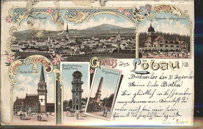 Loebau Sachsen Resauration Honigbrunnen Siegesdenkmal