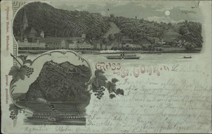 St Goar Rheinfels Schaufelraddampfer