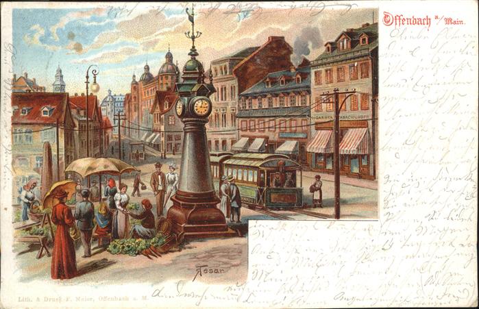 Offenbach Main Aesar Strassenbahn Wochenmarkt