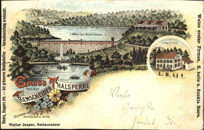 Remscheid Thalsperre Melbus Mühle Restauration Ja