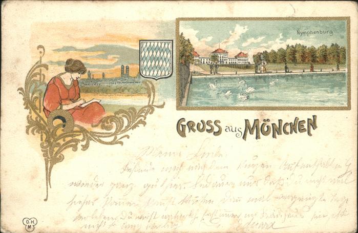 Muenchen Bayern Wappen Nymphenburg