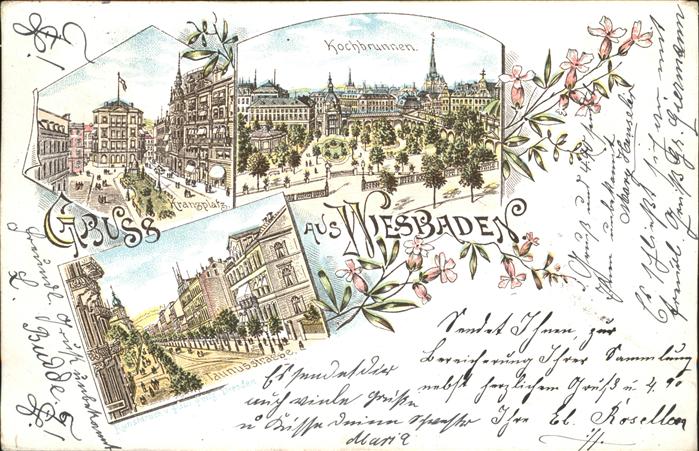 Wiesbaden Kochbrunnen Kranzplatz Taunusstr.