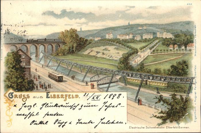 Elberfeld Wuppertal Viadukt Electrische Schwebebahn