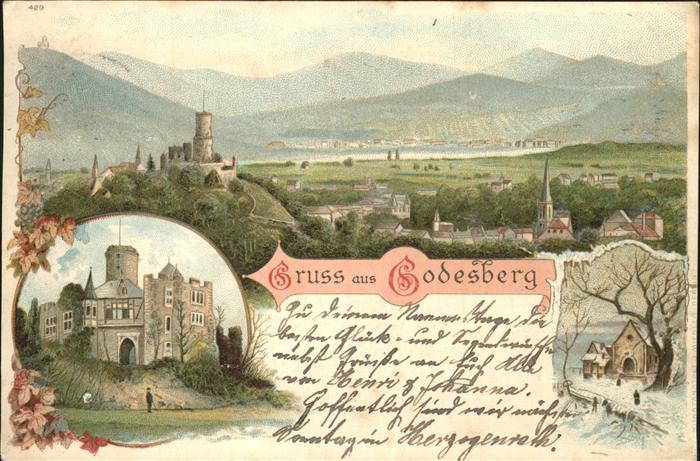 Godesberg Bad Schloss Burg Winter