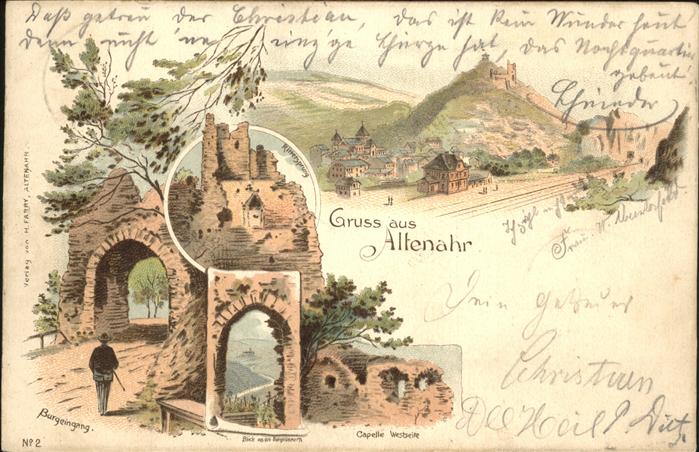 Altenahr Burgeingang Capelle Rittersprung