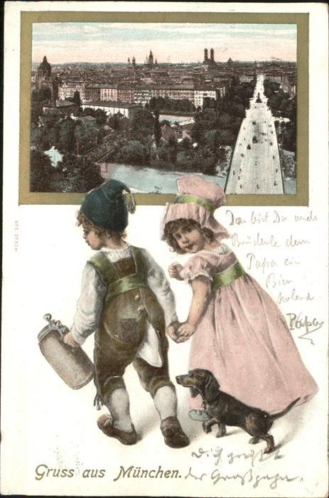 Muenchen Bayern Dackel Kinder Bierkrug