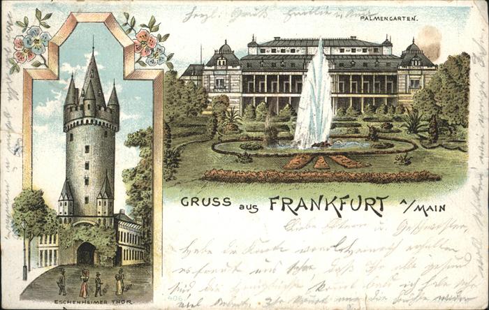 Frankfurt Main Palmengarten Eschenheimer Thor