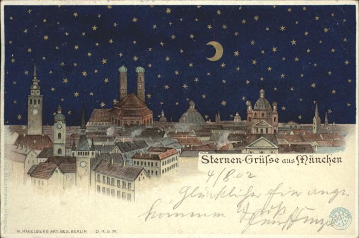 Muenchen Sterne Kirche Nacht