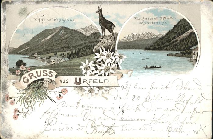 Urfeld Walchensee Dreithorspitze Wetterstein Steinbock Ge