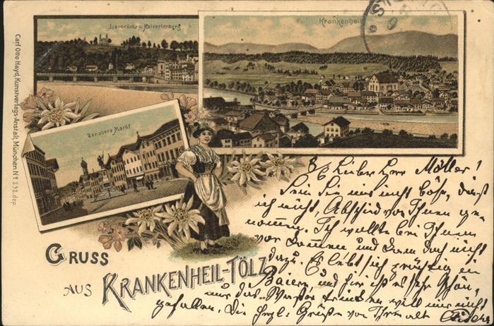 Bad Toelz Krankenheil Edelweiss Tracht Iserbrücke