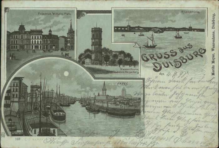 Duisburg Ruhr Rheinbrücke Hafen Friedrich Wilhelm Pla