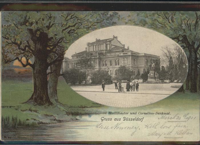 DuessELDORF  CITY Cornelius Denkmal Stadtheater