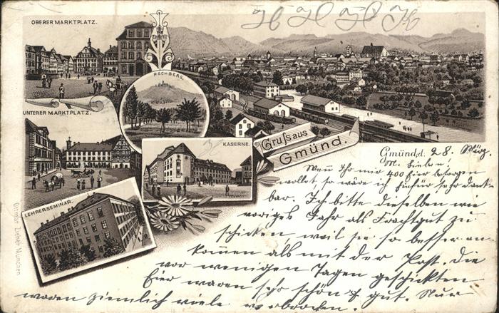 Gmuend Bodenseekreis Kaserne Eisenbahn Oberermarktplatz Lehr