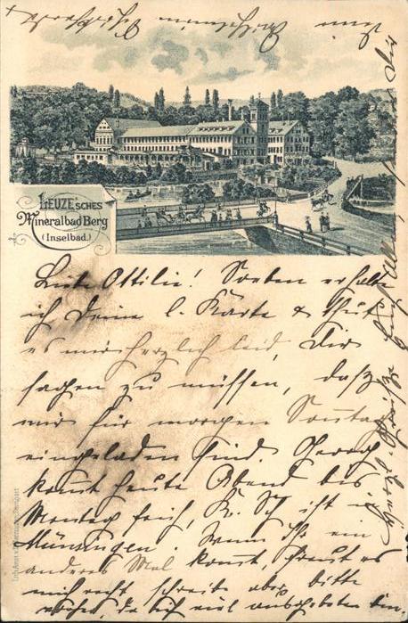 Cannstatt Leuzesches Mineralbad Berg Inselbad