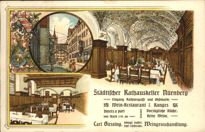 Nuernberg Städtischer Rathauskeller