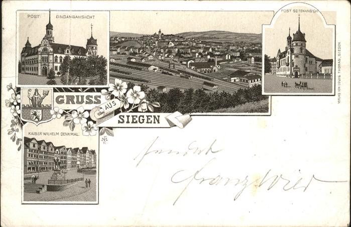 Siegen Westfalen Post Kaiser Wilhelm Denkmal