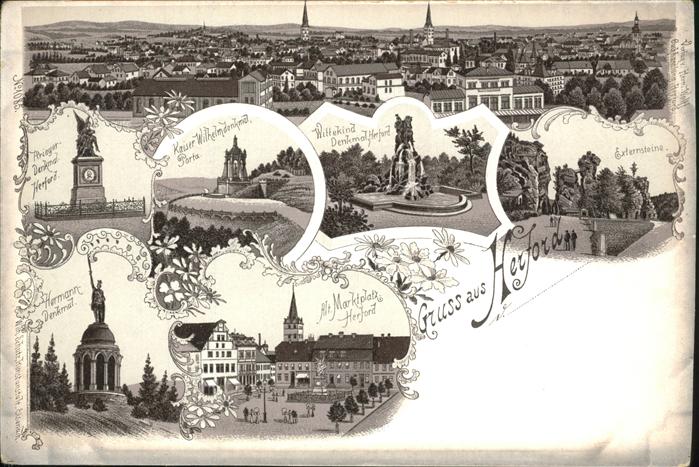 Herford Marktplatz Wittekind Denkmal