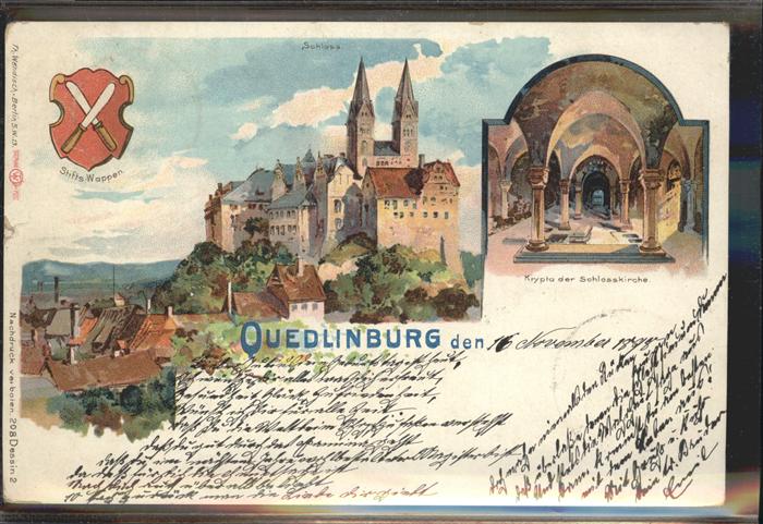 Quedlinburg Krypta Schlosskirche Wappen