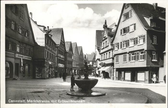 Bad Cannstatt Marktstrasse mit Erbsenbrunnen