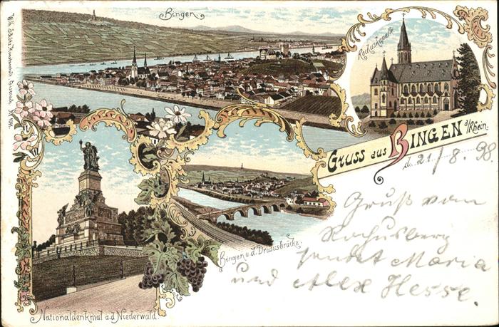 Bingen Rhein Panorama Denkmal Brücke Rochus_Kapelle