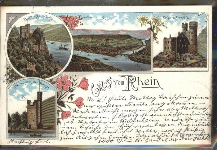 Bingen Rhein Mäuseturm Ruine Ehrenfels Burg Rheinste