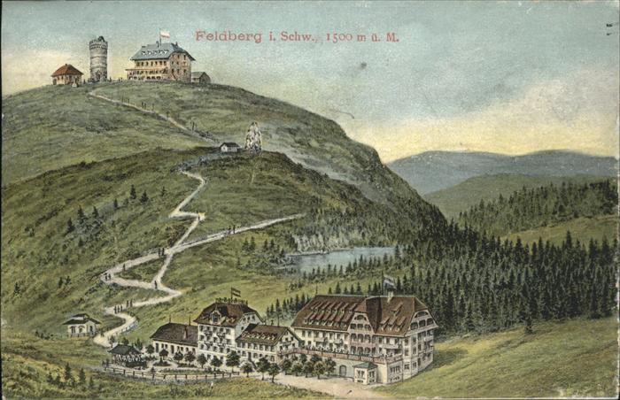 Feldberg Schwarzwald Gipfel mit Feldbergturm Gasthaus Hotel Feldberger Hof Bisma