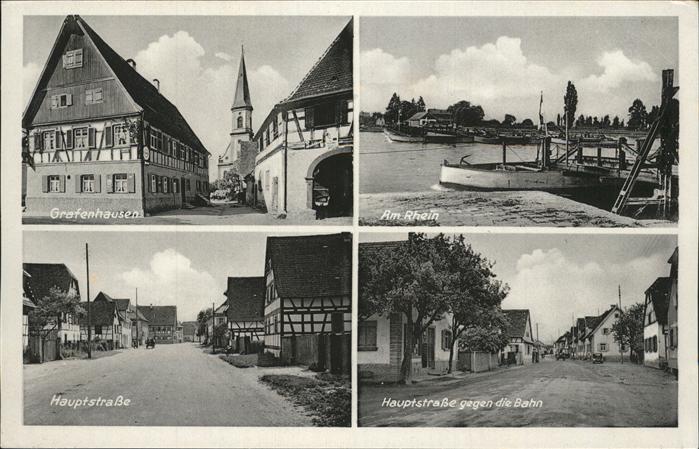 Grafenhausen Schwarzwald Partie an der Kirche Rhein Hauptstrasse