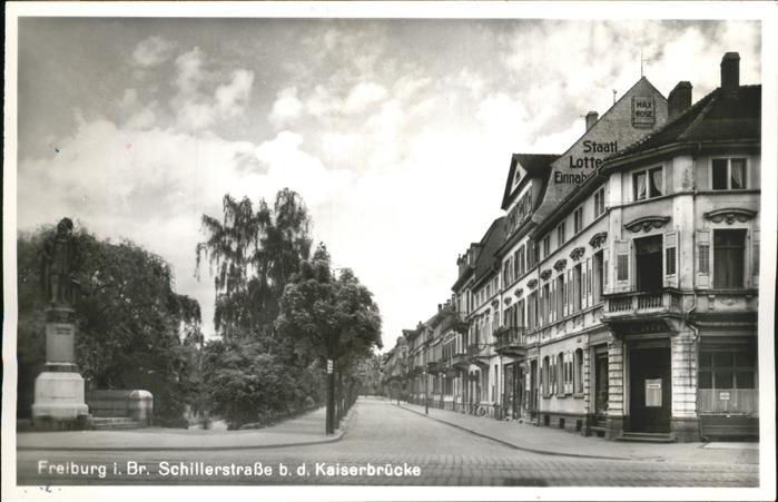 Freiburg Breisgau Schillerstrasse bei der Kaiserbrücke