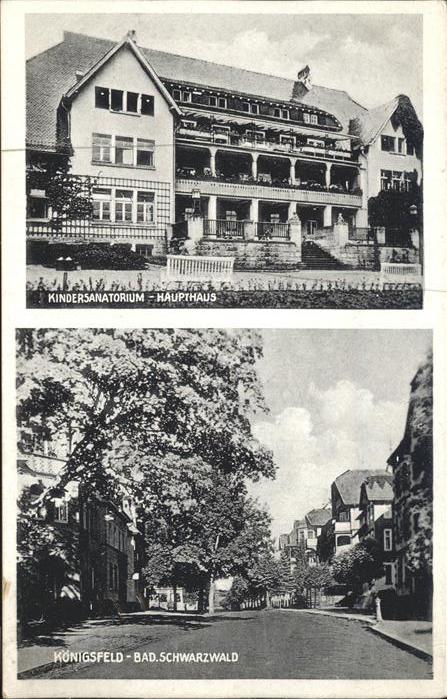 Koenigsfeld Schwarzwald Kindersanatorium Strassenpartie