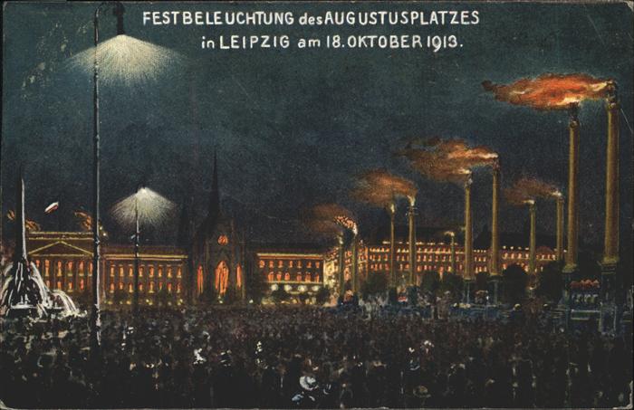 LEIPZIG Sachsen Augustusplatz Festbeleuchtung