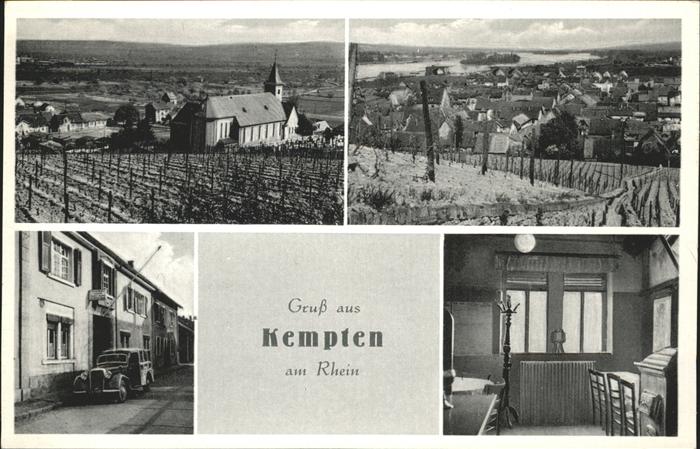 Kempten Bingen Gasthaus zum Saalbau Kirche Weinberg