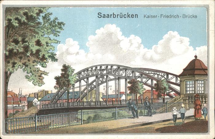 Saarbruecken Kaiser-Friedrich-Brücke Künstlerkarte