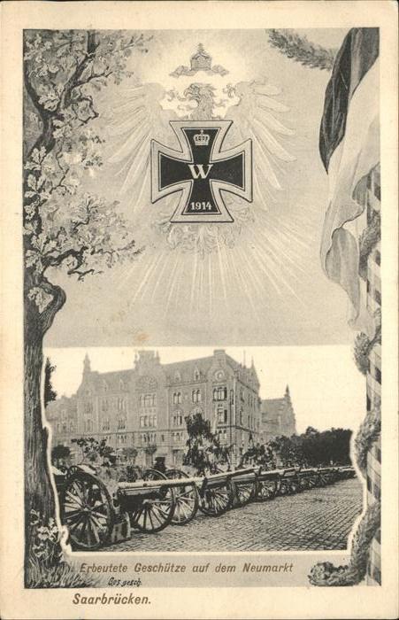 Saarbruecken Erbeutete Geschütze auf dem Neumarkt