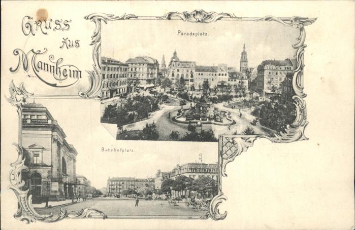 Mannheim Paradeplatz Bahnhofplatz