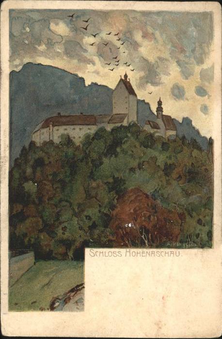 Aschau Chiemgau Schloss Hohenaschau Kuenstlerkarte