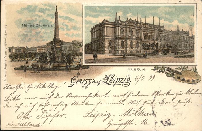 LEIPZIG Sachsen Mende Brunnen Museum