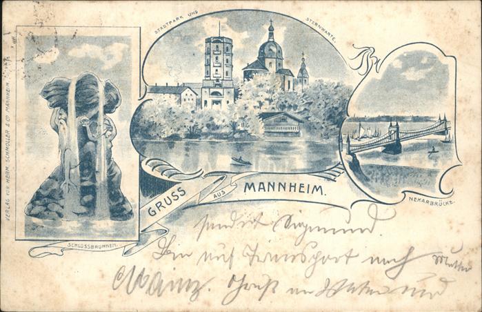 Mannheim Stadtpark Sternwarte Schlossbrunnen Nec