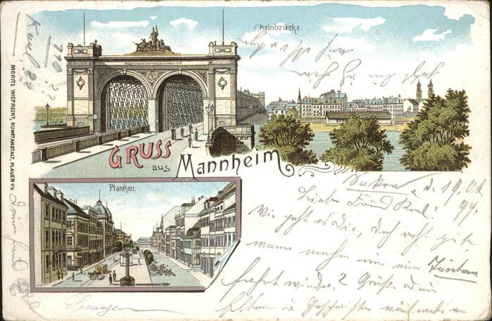 Mannheim Rheinbrücke Planken