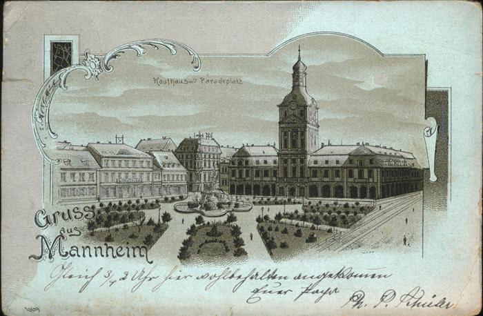 Mannheim Paradeplatz und Kaufhaus Mondscheinkart