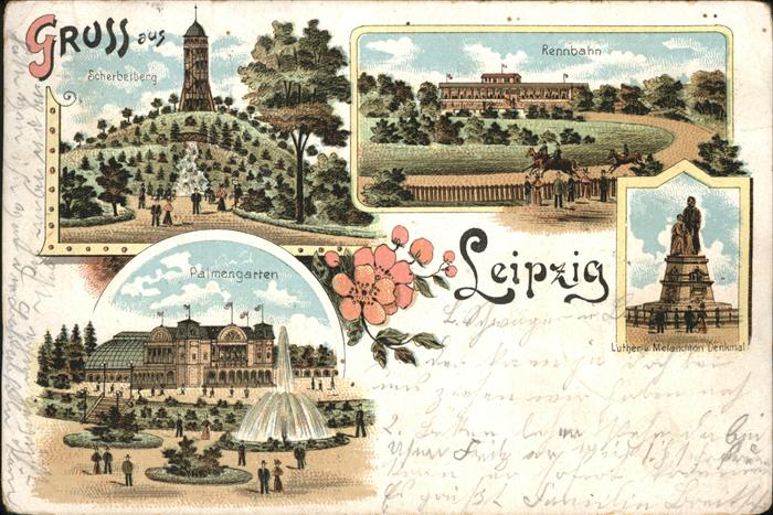 Leipzig Scherbelberg Turm Rennbahn Palmengarten