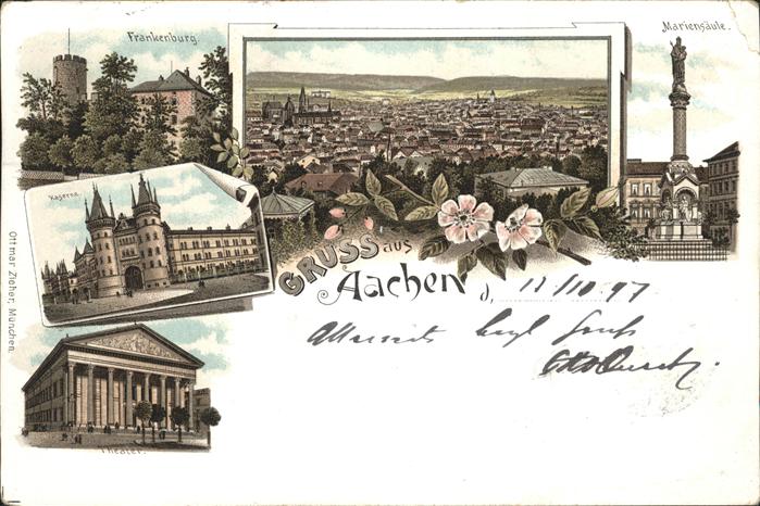 Aachen Frankenburg Mariensäule Theater Kaserne